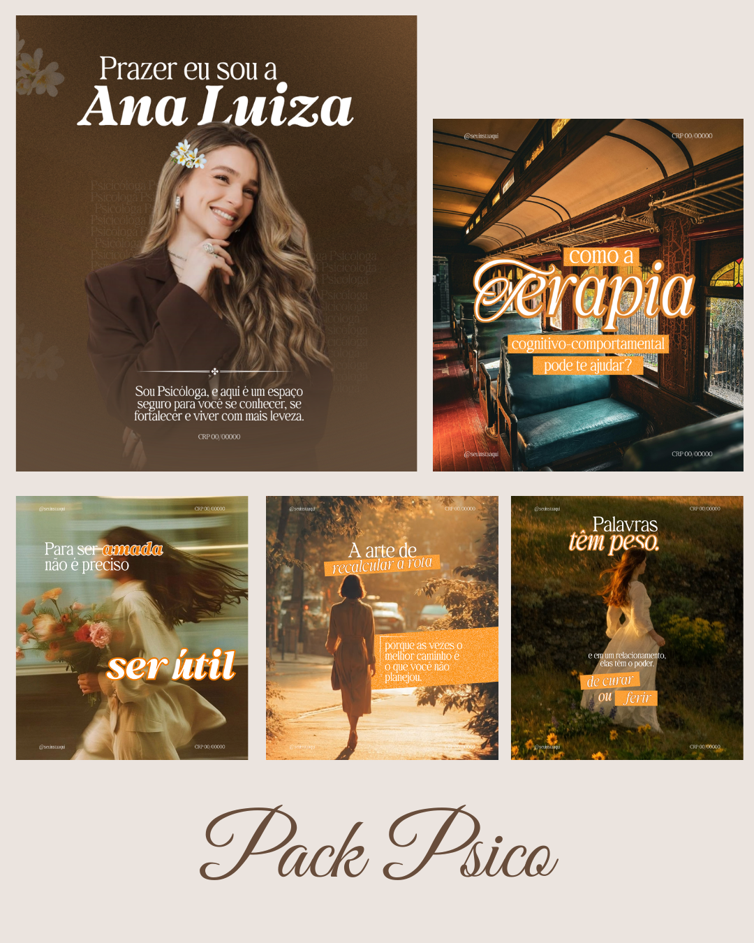 Prévia completa do pack Psicóloga