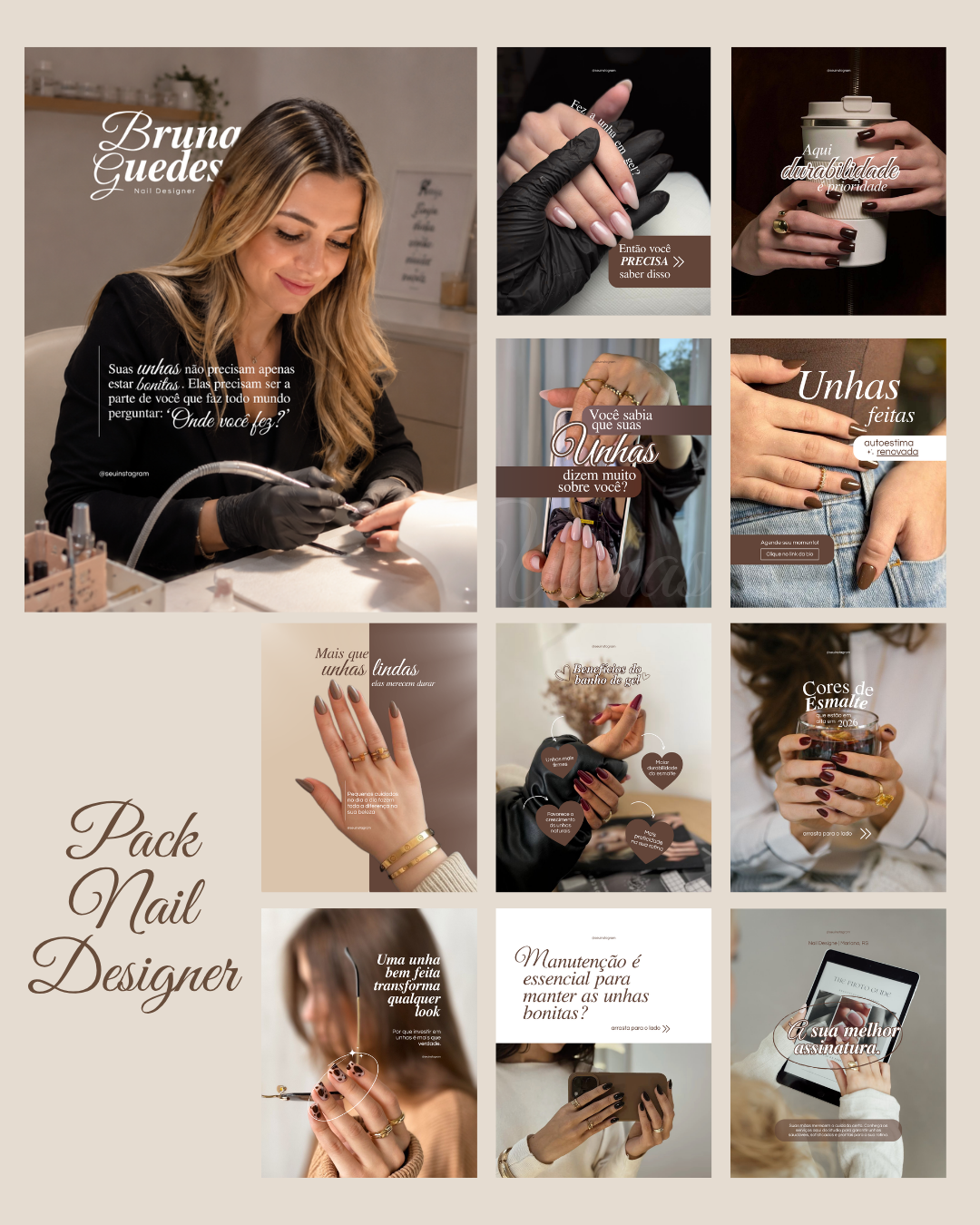 Prévia completa do pack Nail Designer